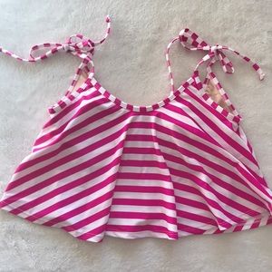 Kortni Jeane swing top hot pink and white striped